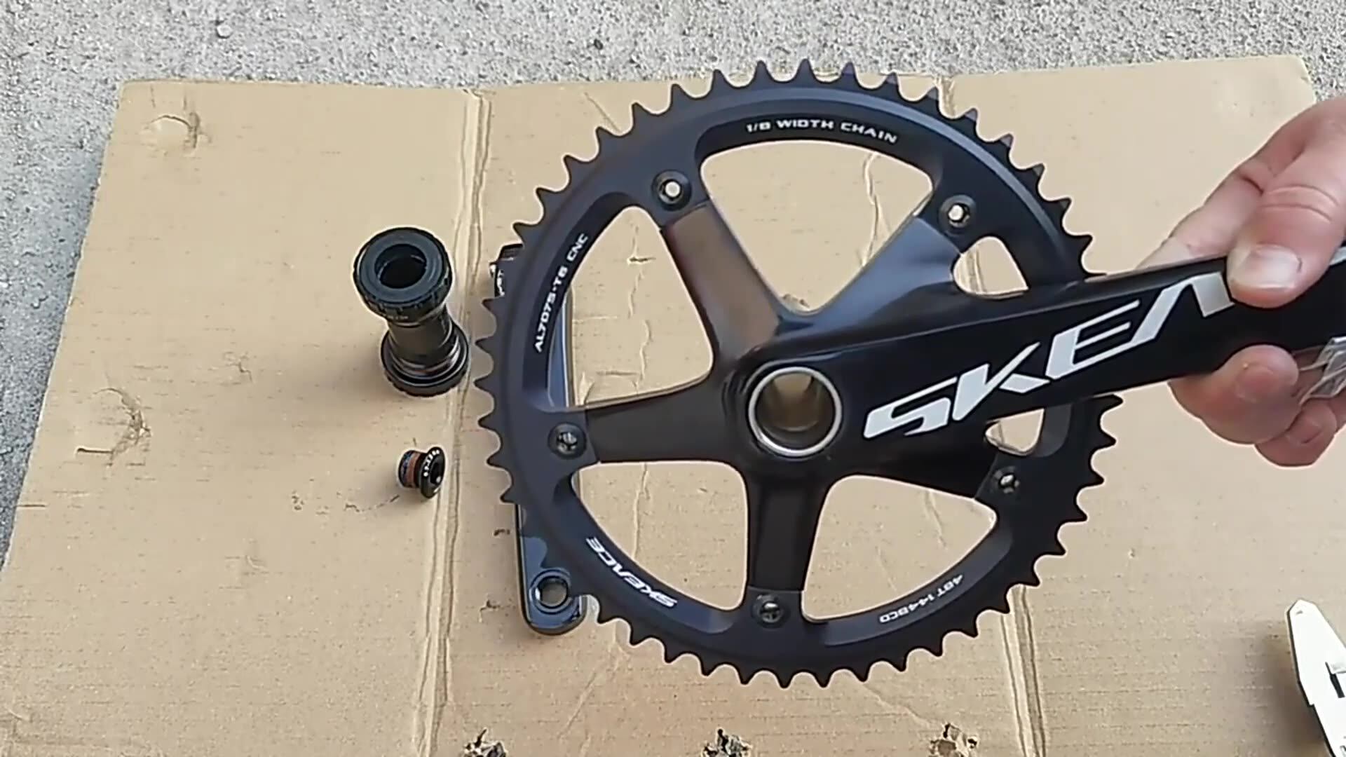 SKEACE ダイレクトクランク ホローテック2 165mmチェーンリング48t