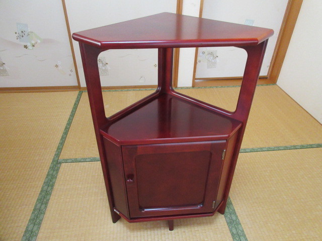 カリモク家具 コロニアル 電話台 スライド棚付き 花台 玄関ラック