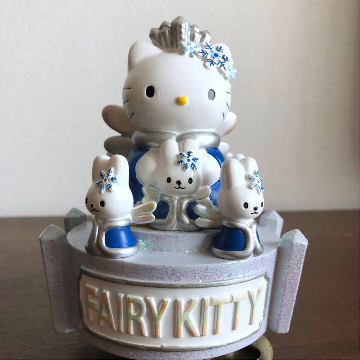 日本限定ハローキティ 陶器製 キティ&ミミィ オルゴール 星に願い