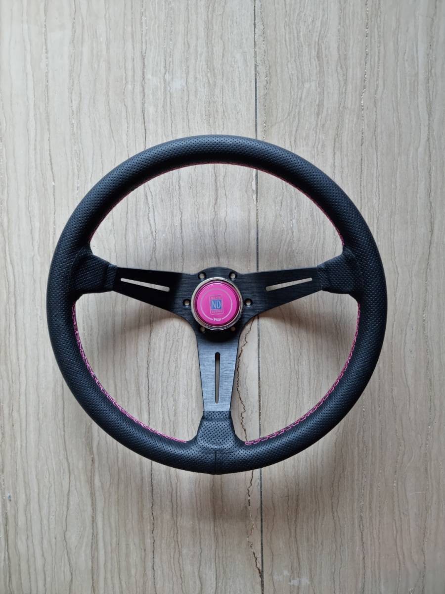 ナルディドリ天コラボ限定ディープコーンΦ34ステアリングピンクホーン