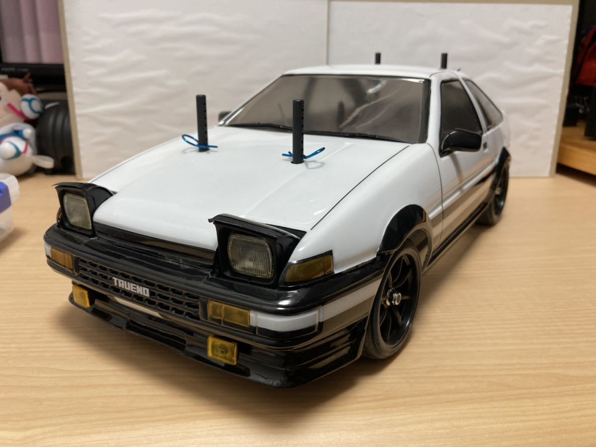 ず*い様 AE86 1/10ボディ 電動開閉リトラキット付き ず*い様 AE86 1/10