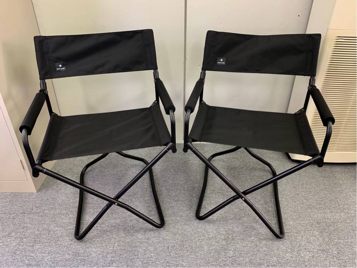 希少】スノーピークフォールディングチェア2脚ワイドヤマコウ期ブラック