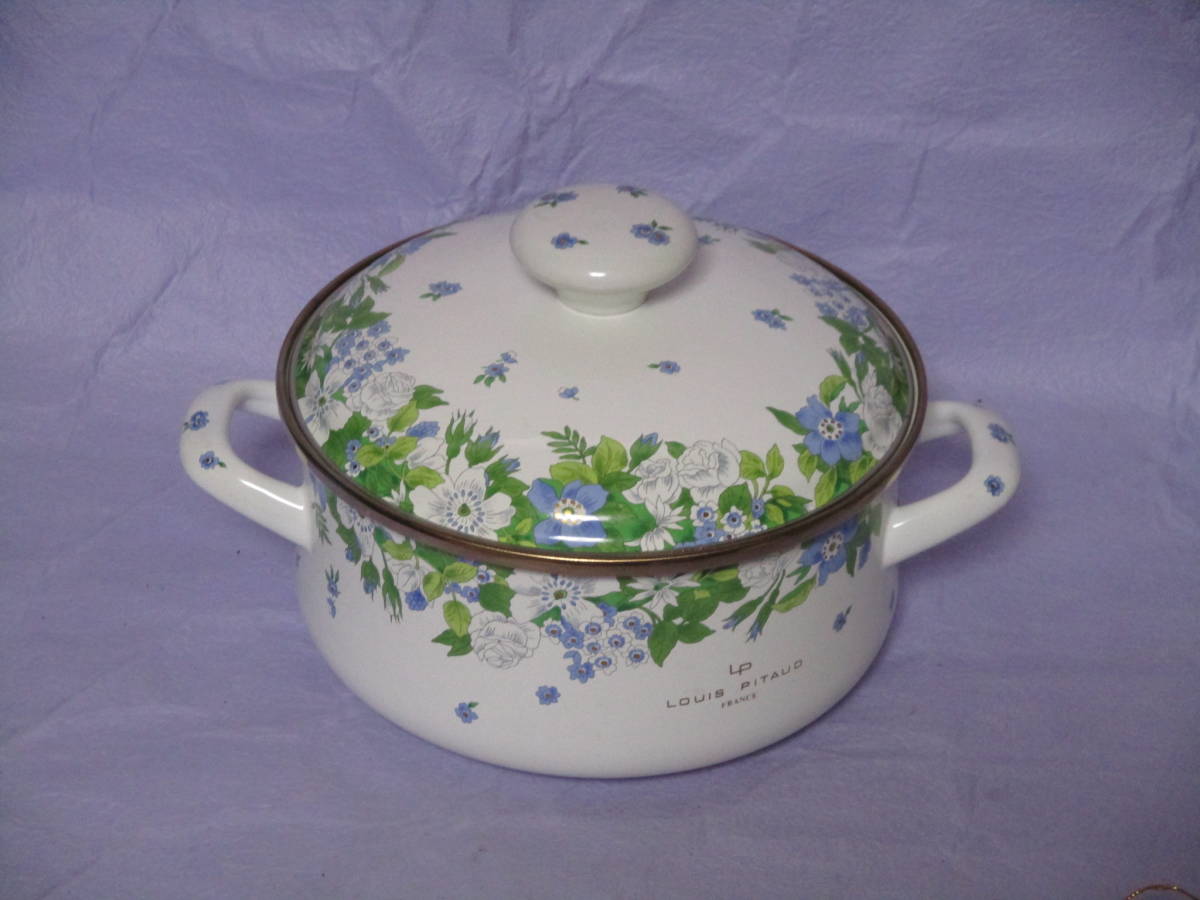 LOUIS PITAUD France 両手鍋 ホーロー 琺瑯鍋 エジリー 両手鍋