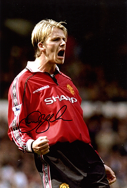 新品】デビッド・ベッカム マンチェスター・ユナイテッド 直筆サイン