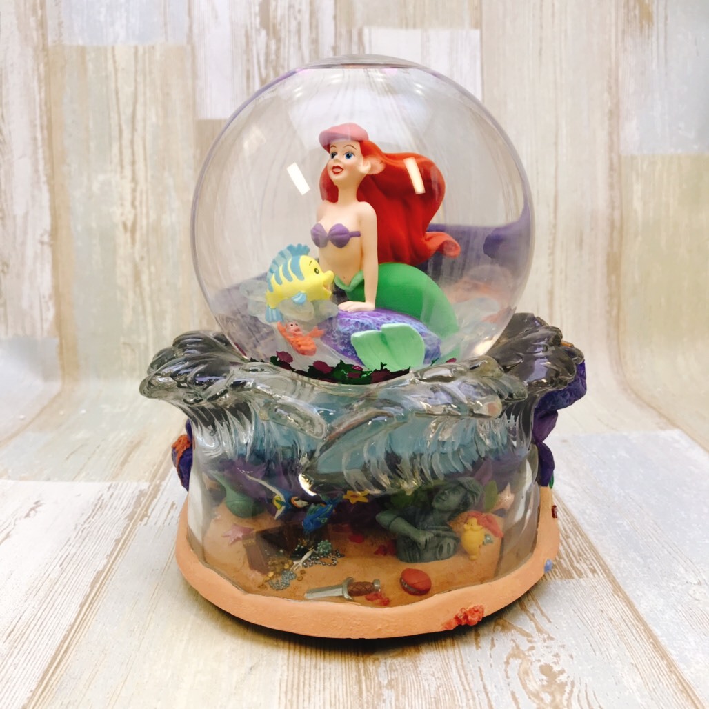 レア ディズニープリンセス オルゴール スノードーム メリーゴーランド