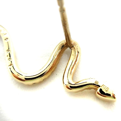 Hirotaka Sapphire Eye Snake Earring