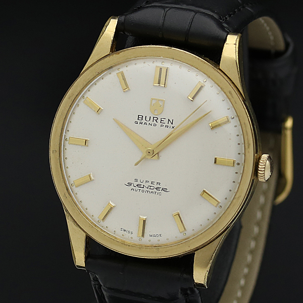 1円〜 BUREN SUPER SLENDER GRAND PRIX メンズ 腕時計 自動巻き