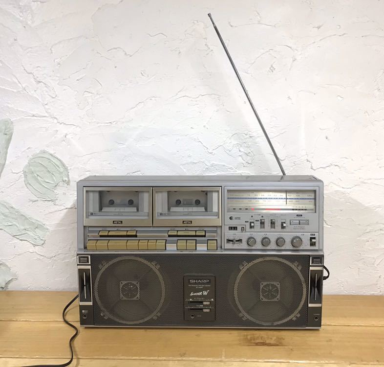 SHARP W ラジカセ G F-818ST ジャンク扱い レトロ SHARP GF-818ST W