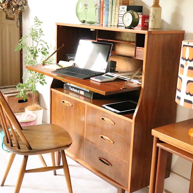 イギリス アンティーク 家具 ジェンティーク ビューロー デスク 机