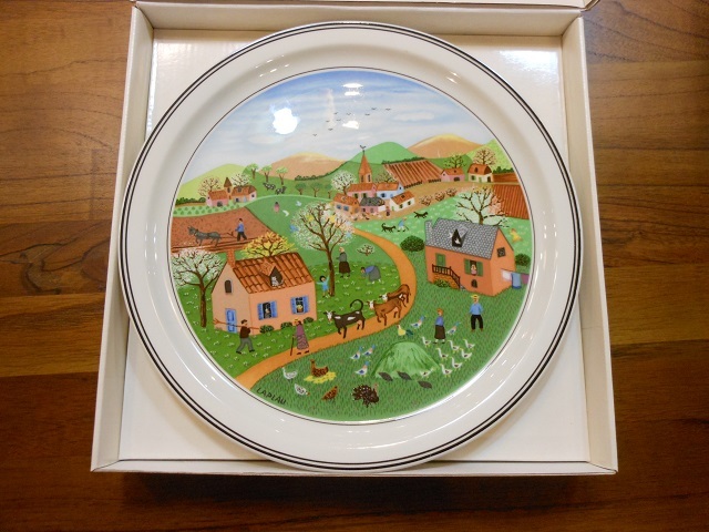 〓廃盤品 Villeroy&Boch ビレロイボッホ 絵皿 Naif ナイフシリーズ