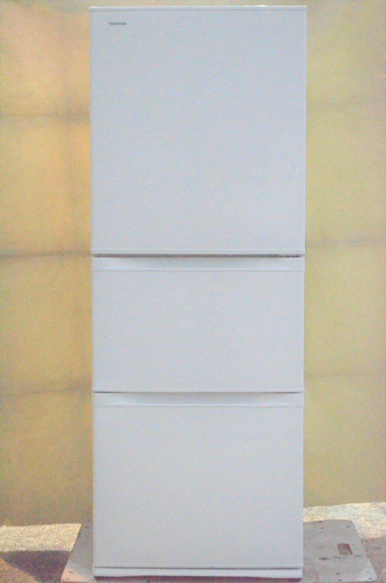 TOSHIBA 東芝 □ 330L 3ドア冷凍冷蔵庫 GR-R33S(WT) 2019年製 □A1894