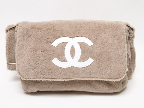 ノベルティ ショルダーバッグ パイル地 ベージュ