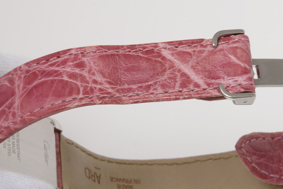 タンクソロSM SS クロコベルト ピンク文字盤 レディース クオーツ D