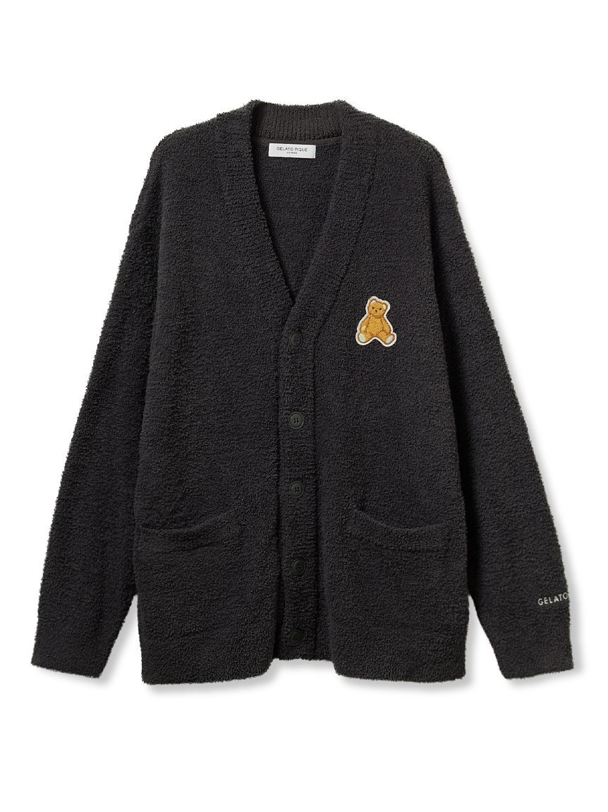 ONLINE限定】【HOMME】ベビモコベアワンポイントカーディガン