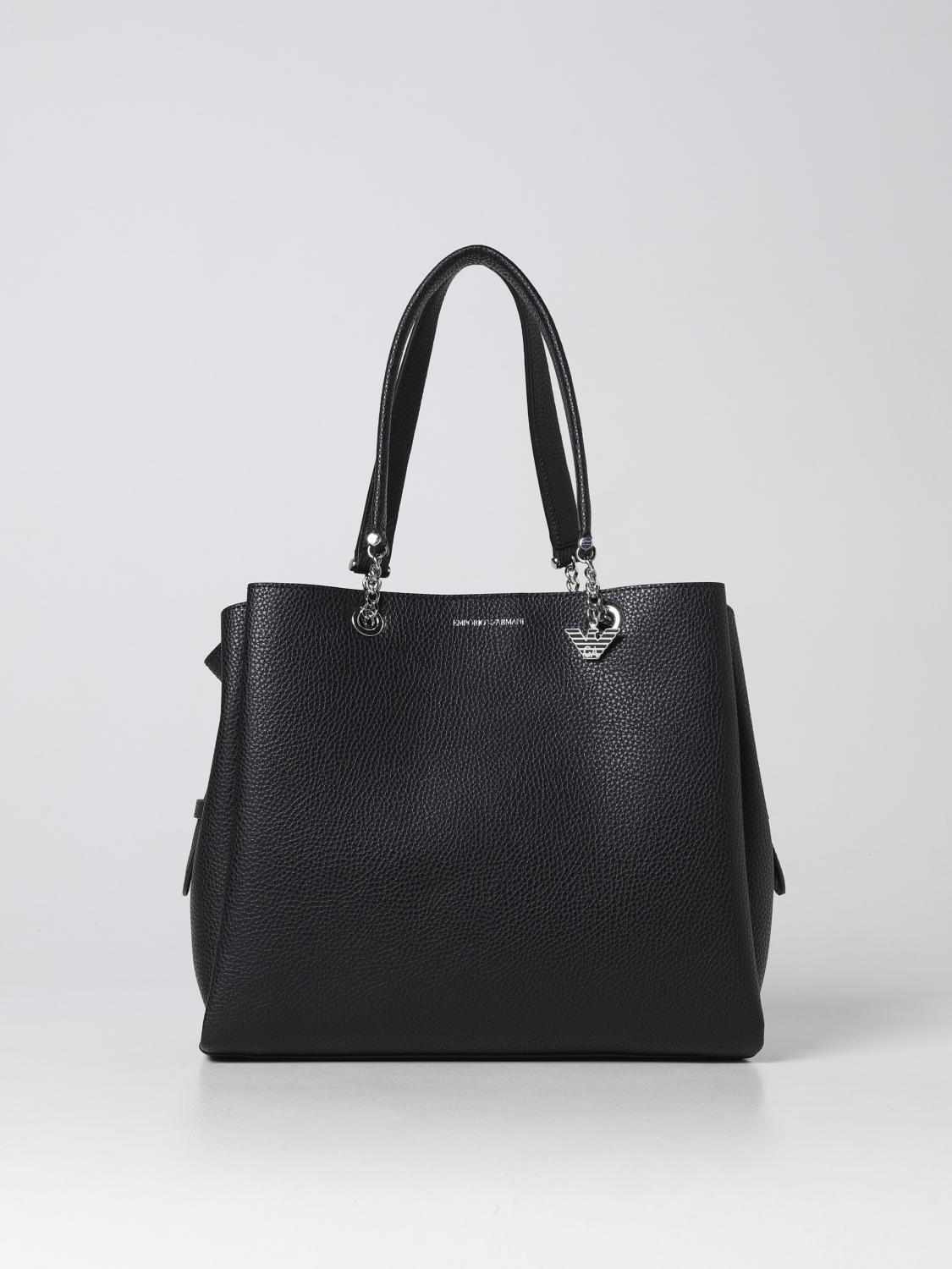 Emporio Armani bag in grained synthetic leather - Black