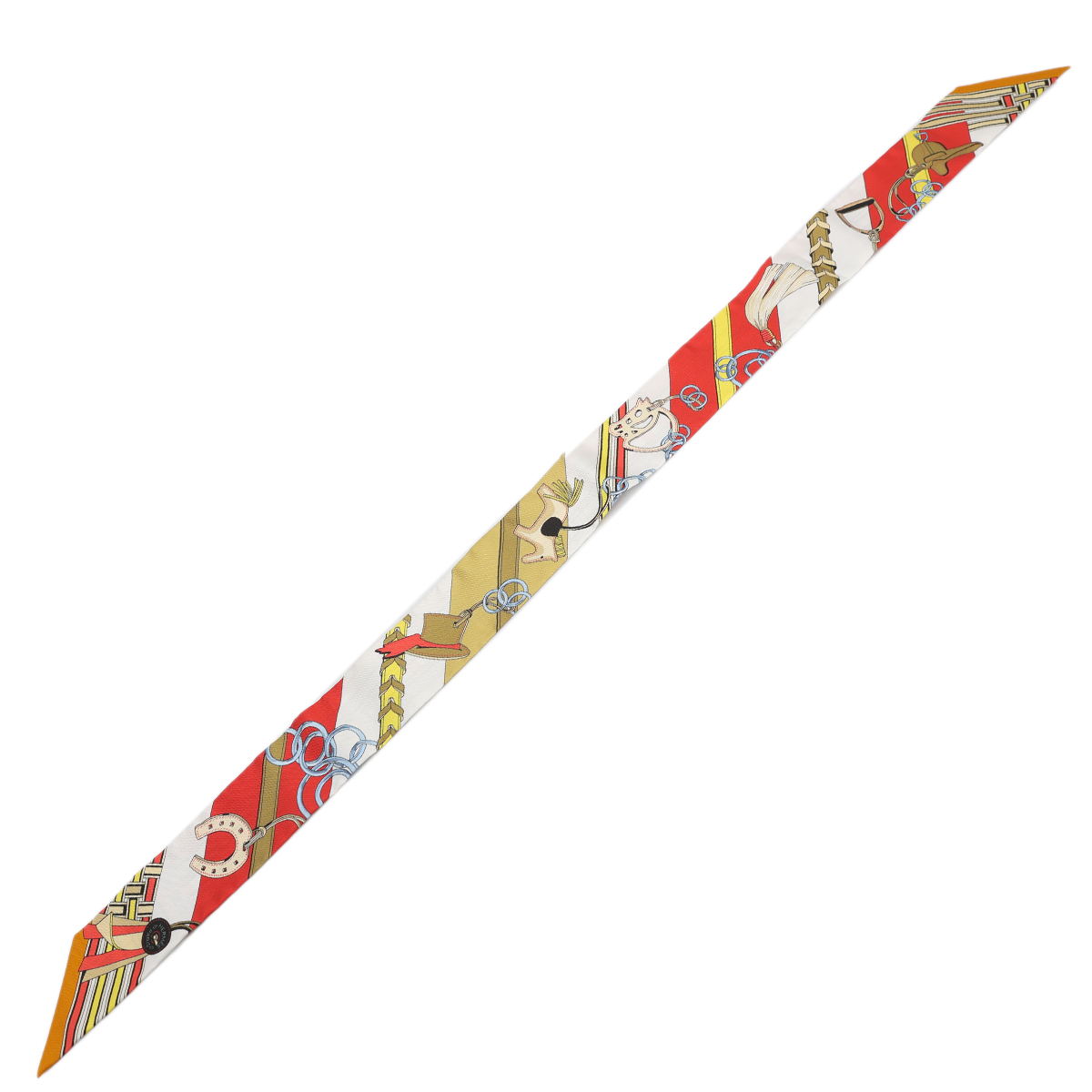 Unused ( Rank NS ) HERMÈS Twilly Brides et Gris-Gris Yellow Red