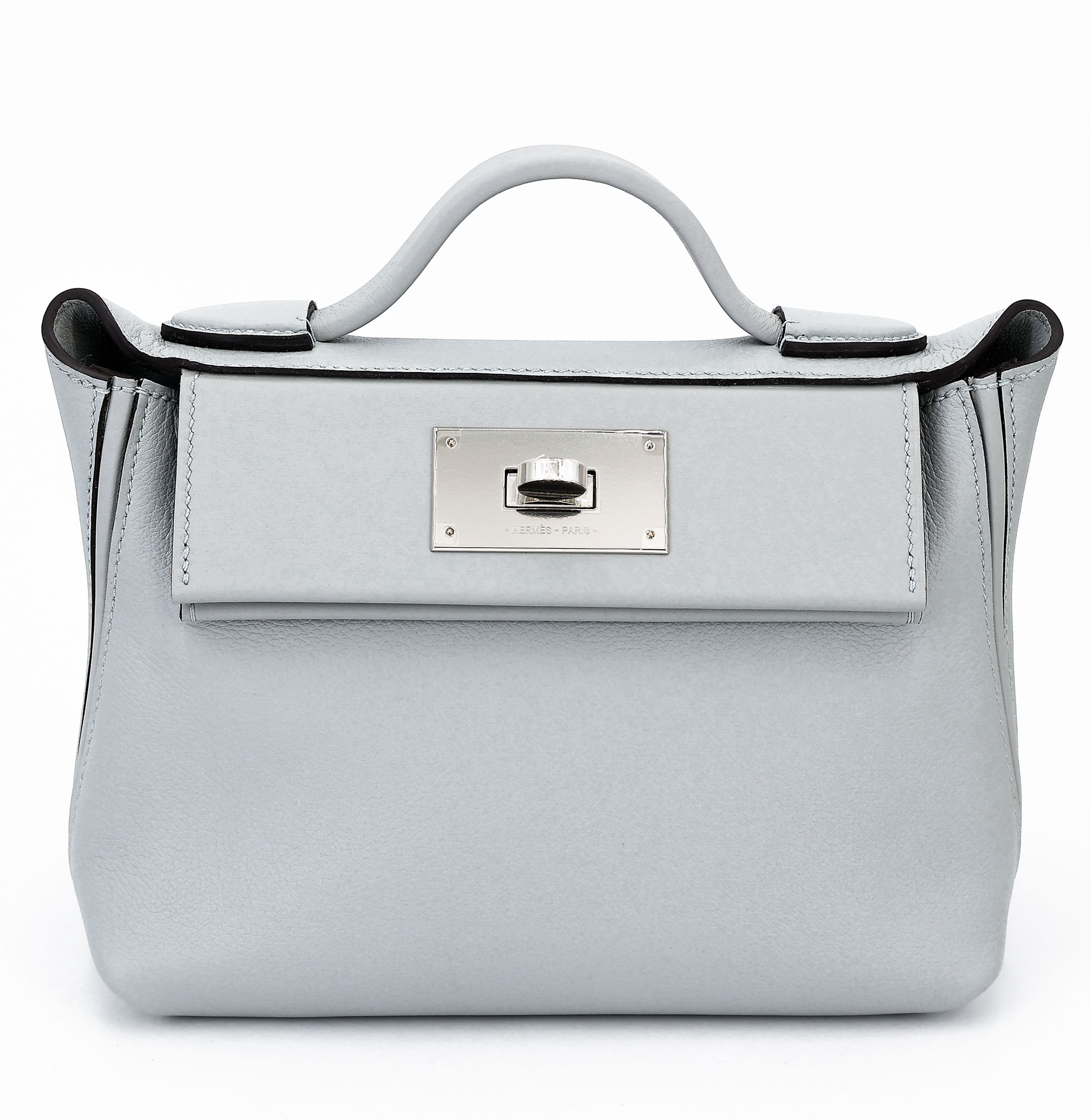 Brand New ( Rank N ) HERMÈS 24/24 - 21 mini Bleu Glacier (8U