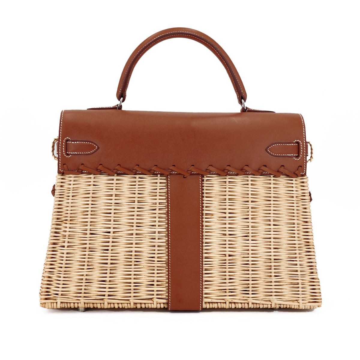 HERMÈS Limited Edition Kelly Picnic 35 handbag in Osier Wicker and