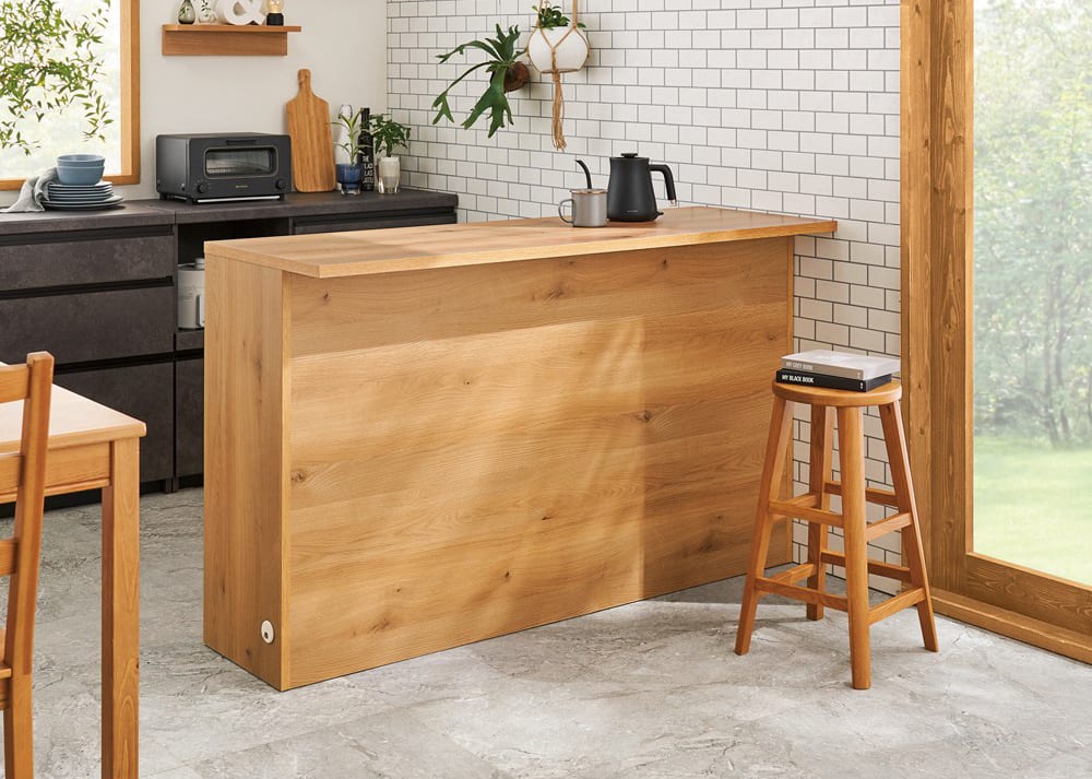 置くだけでカフェ風に！間仕切りアイランドカウンター 幅150cm 通販