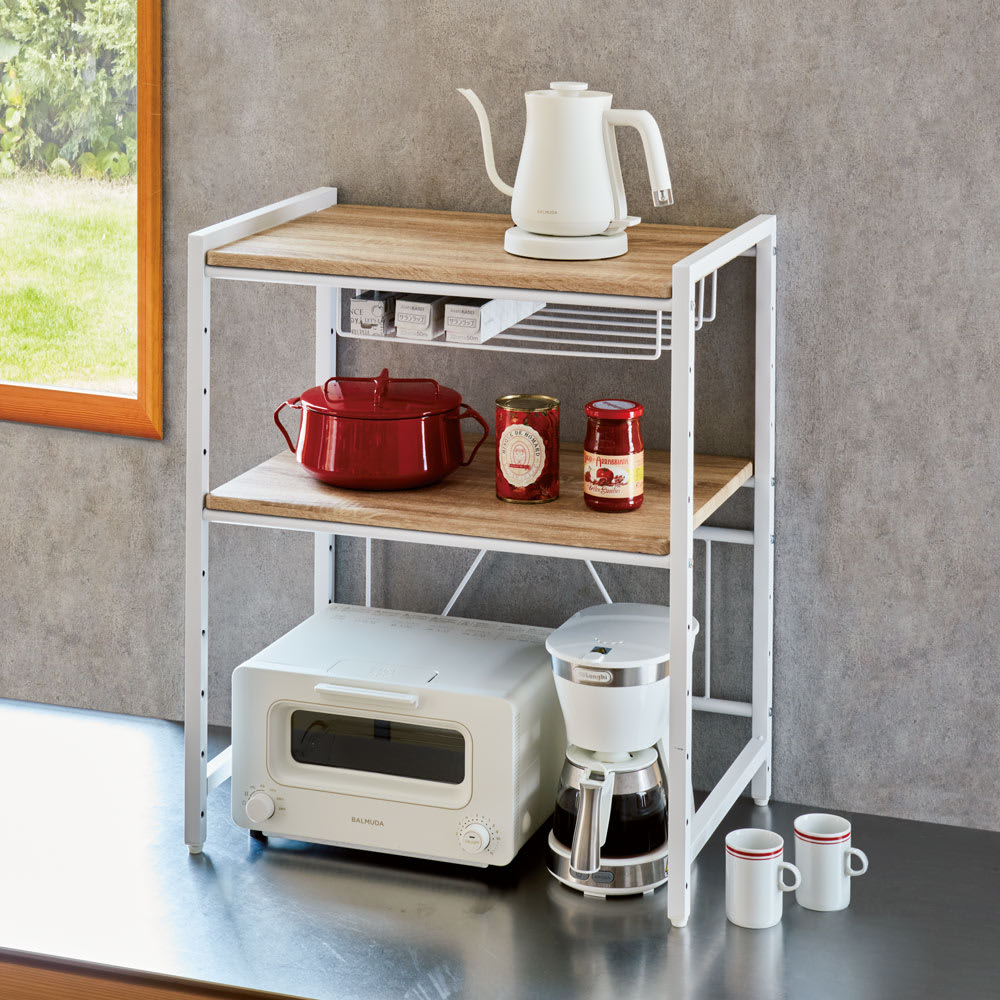 ブルックリン風レンジラック 2段 幅84.5cm 通販 - ディノス