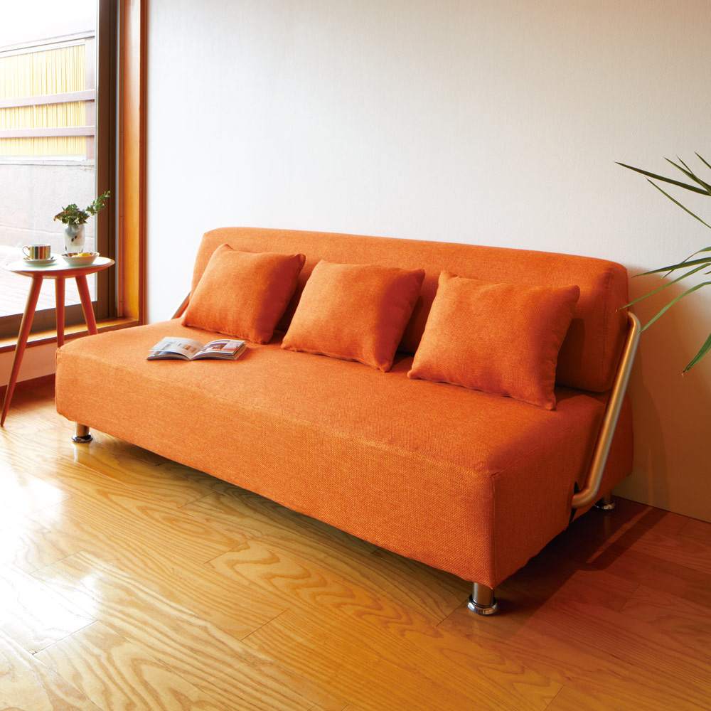 簡単にベットに変身！壁につけたまま使えるソファベッド 幅192cm 通販