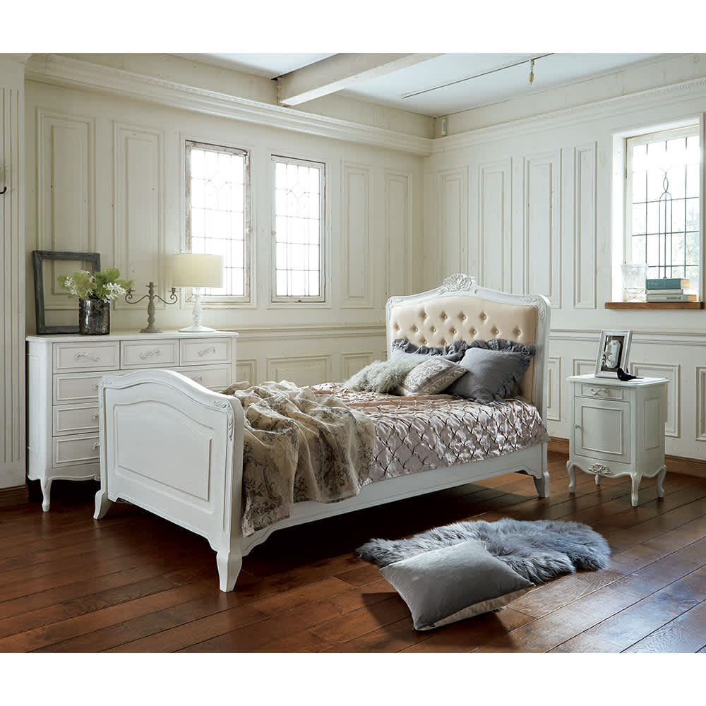 シャビーシック ホワイト フレンチ収納家具シリーズ サイドチェスト