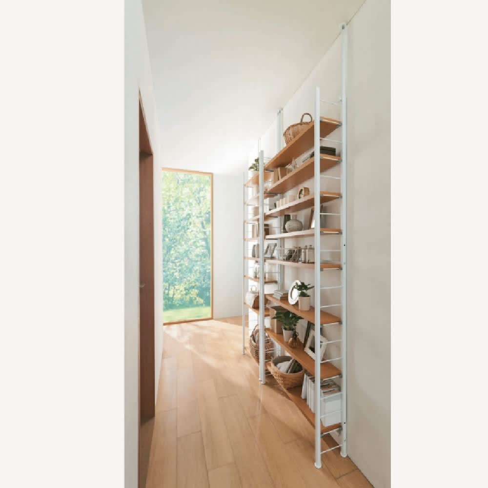 突っ張り式高さ調節シリーズ シェルフラック 幅90奥行20cm 通販 - ディノス