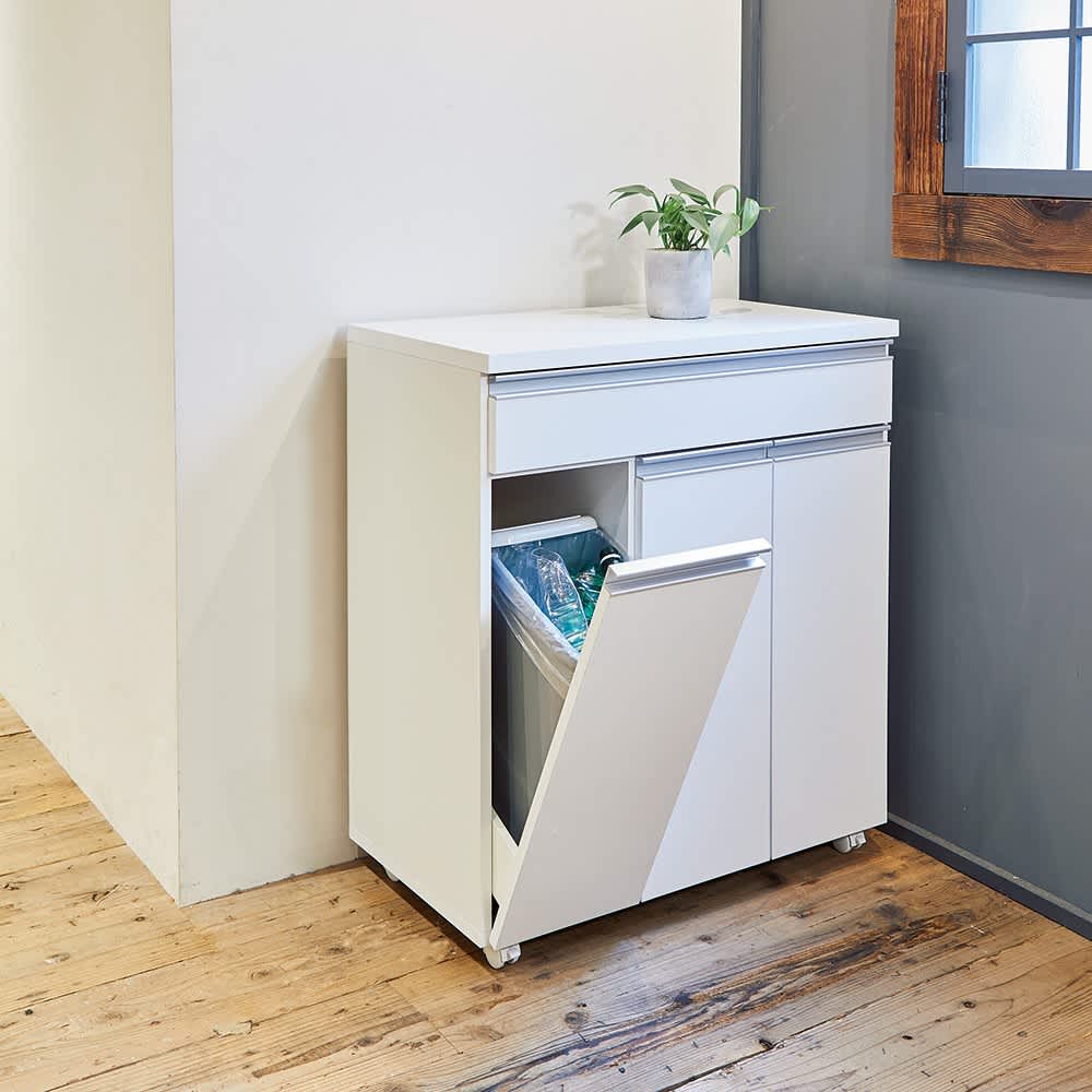 3分別】ペールのふたが自動で開閉する 分別ダストワゴン 幅75cm 通販