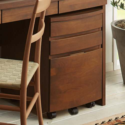 アルダー天然木 アールデザインデスクシリーズ デスク下チェスト 通販