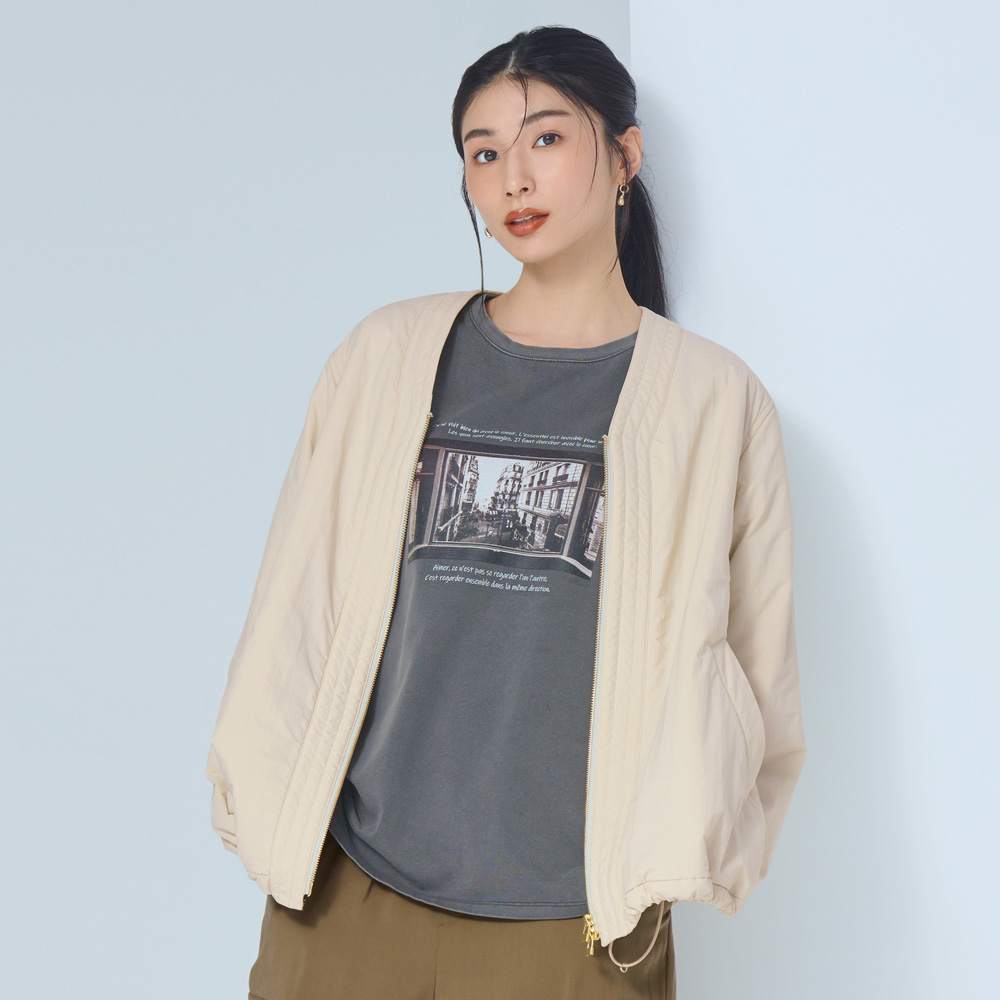 インボテックス」社中わた使用 多機能 Vネック ブルゾン 通販 - ディノス