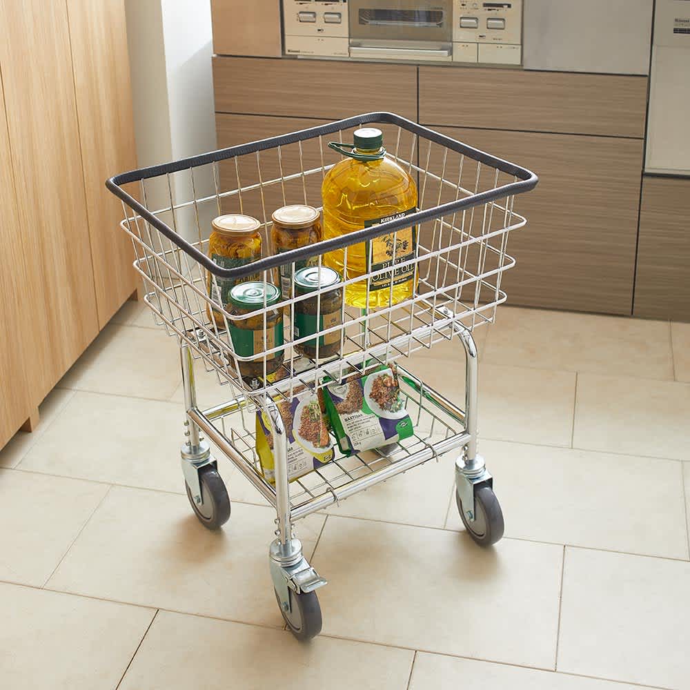 DULTON/ダルトン ランドリーカート アイボリー ハンガーラック付き