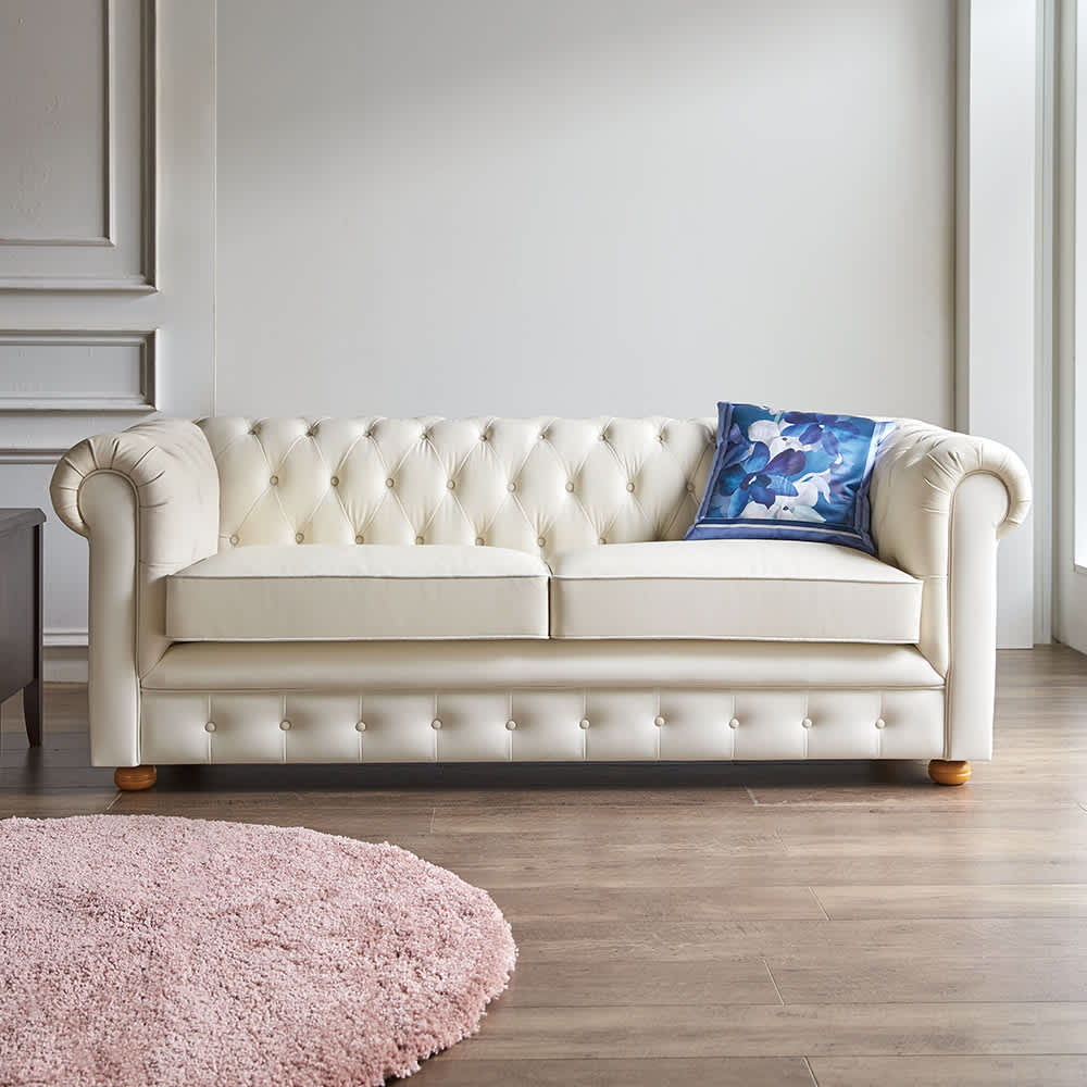 LeClass/ルクラス チェスターフィールド 本革張りレザーソファ