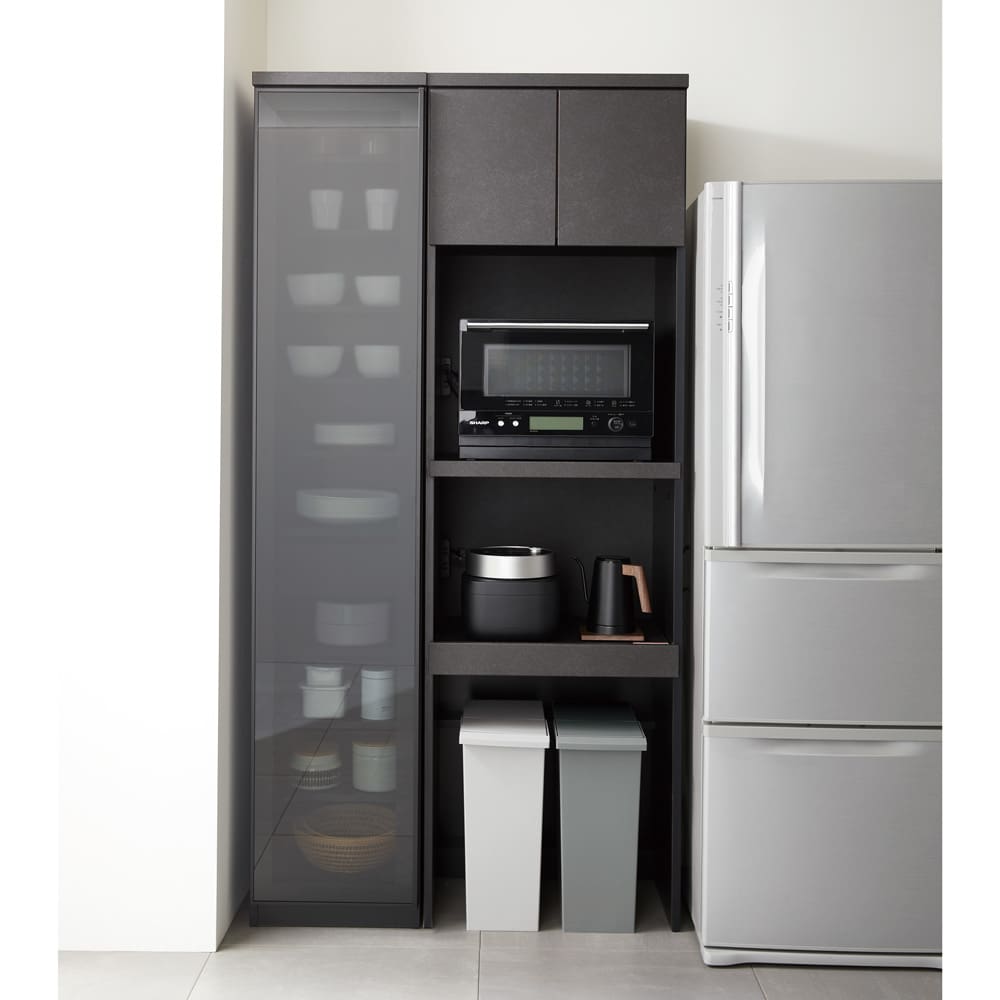 木製食器棚 ガラス扉 ハート型カットアウト【今月購入できる人 】 木製