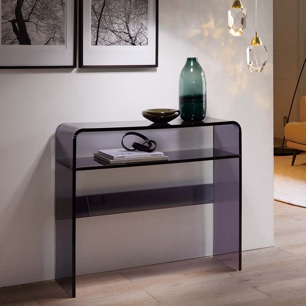 幅85cm】Gel アクリルコンソールテーブル 棚付き 通販 - ディノス