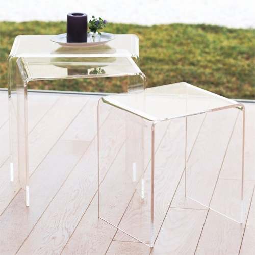 Gel/ジェル アクリルネストテーブル 3台セット 通販 - ディノス