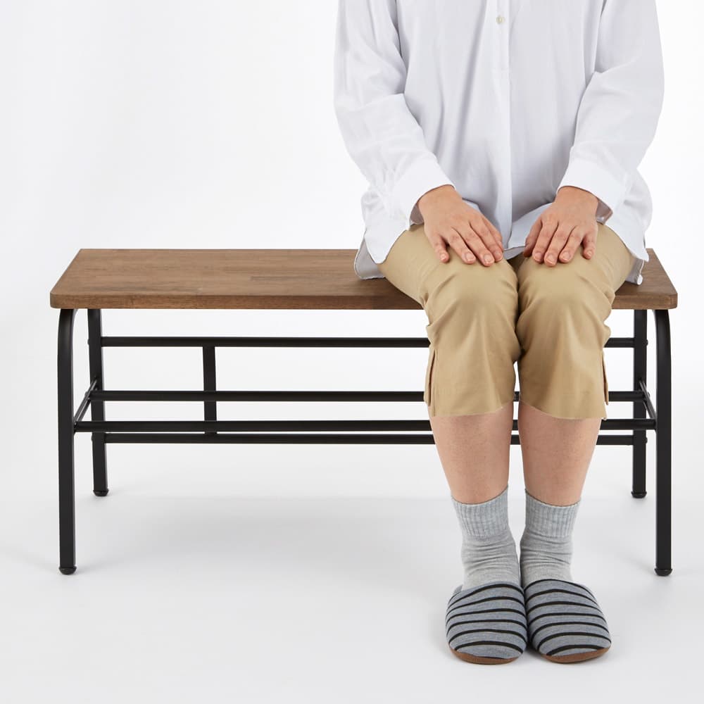 ラバーウッド玄関ベンチ 幅85cm 通販 - ディノス