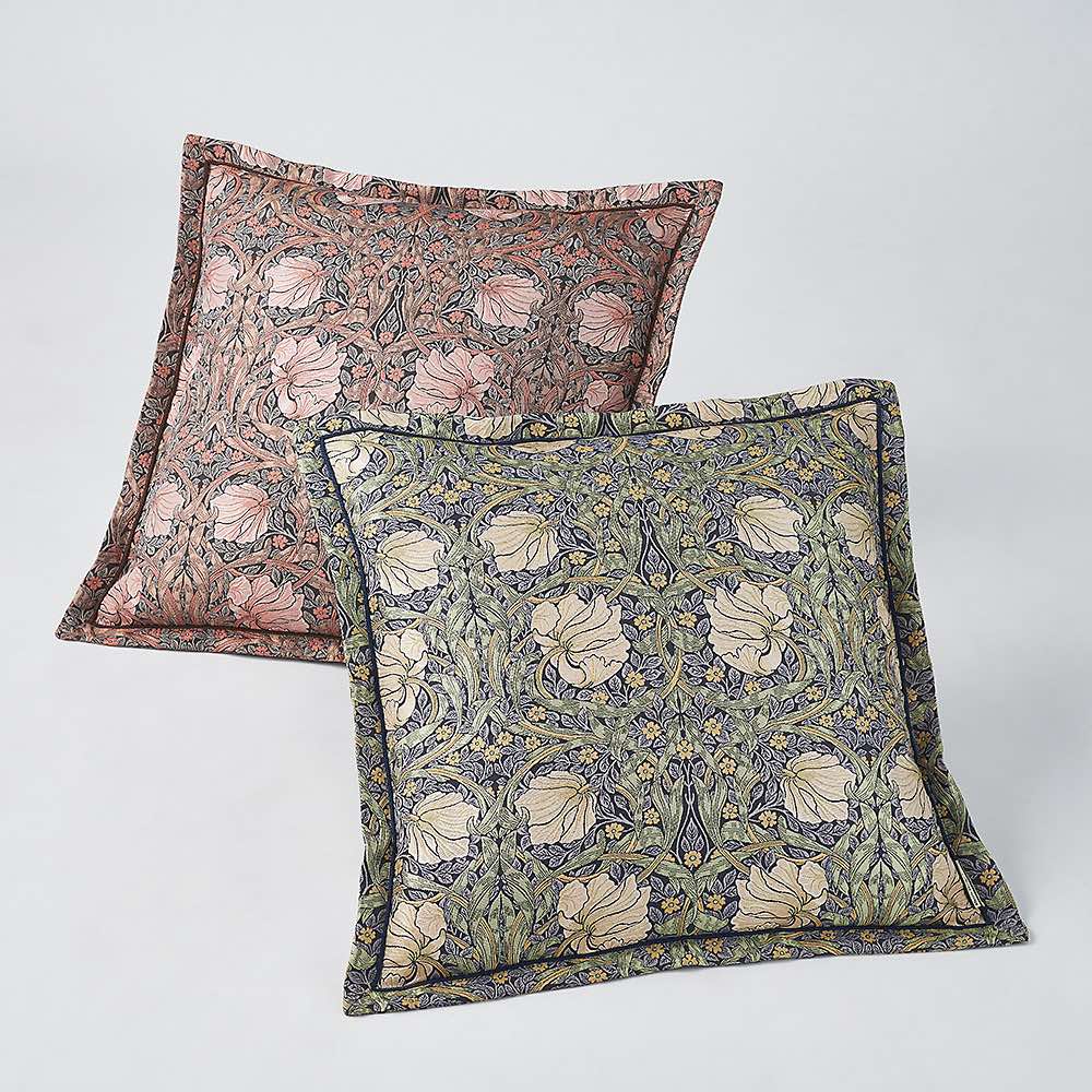 モリスデザインスタジオ ジャカード織クッションカバー〈ピンパーネル