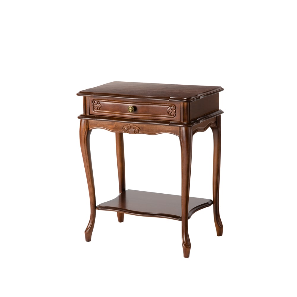 イタリア製 コンパクト収納家具シリーズ 猫脚サイドチェスト 1杯タイプ