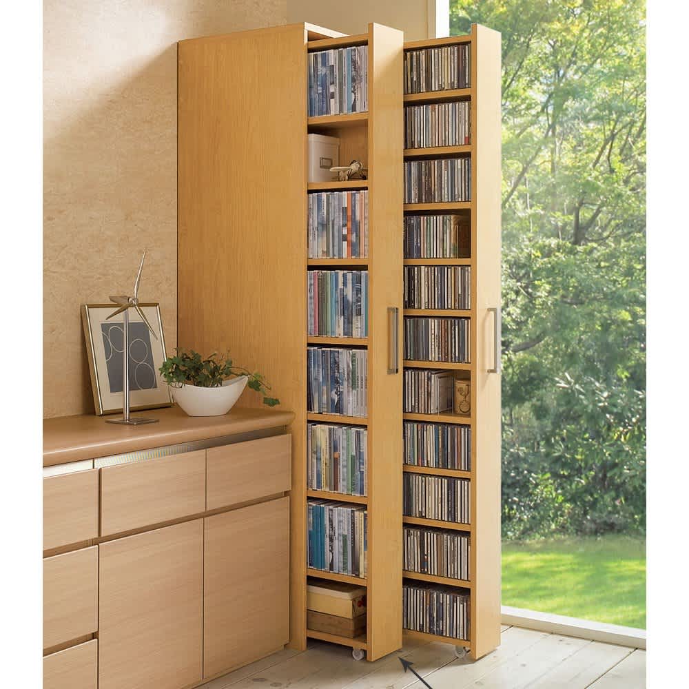 BOOKMAN ブックマン 本棚 ガラス扉付 約600冊収納 丸伸 収納家具 可動式