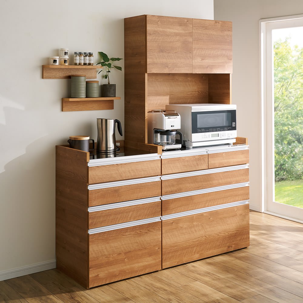 大型レンジ対応ステンレスクリーンキッチン キッチンボード 幅119cm