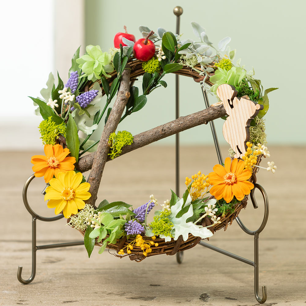 お急ぎ便 ディズニー プリザーブドフラワー「森のリース/くまのプー