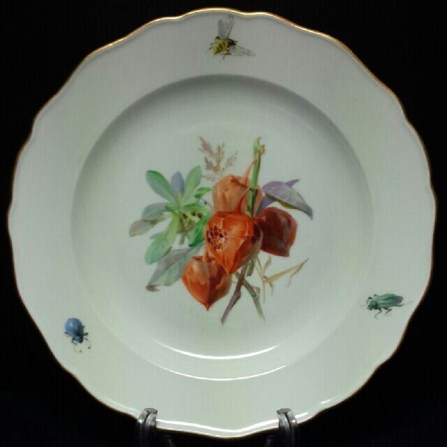 マイセン自然主義大皿28cm Meissen