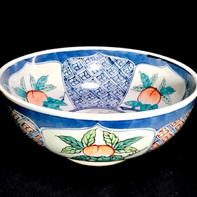 佐藤走破 器 鉢 有田焼 有田焼 五代 佐藤走波 染錦花文 盛り鉢