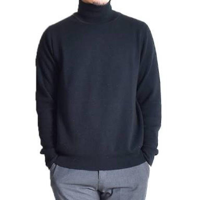 UNIQLO - UNIQLO U ハイネック タートルネック ネイビー セーターの