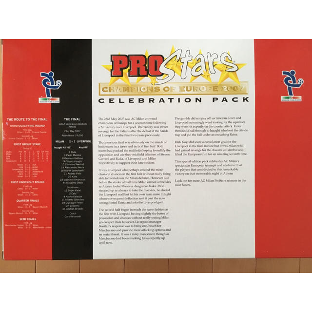 コリンシアン プロスターズ CHAMPIONS OF EUROPE 2007の通販 by