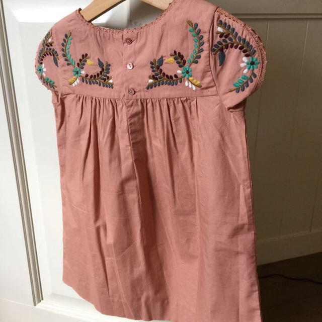 bonpoint ボンポワン ワンピース 刺繍 4a 100 110 S*m様 ボンポワン 4a