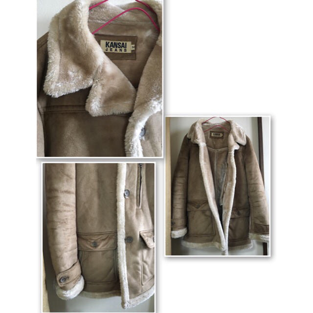 Kansai Yamamoto - used 90'S KANSAI JEANS フェイクムートンコートの