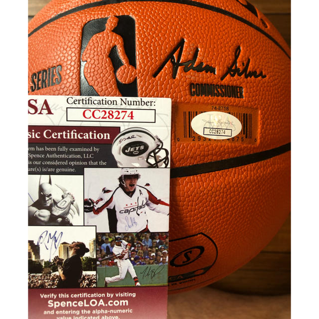 八村塁 英語・漢字サイン入りボール！激レアJSA社 鑑定付き！NBA 1巡目