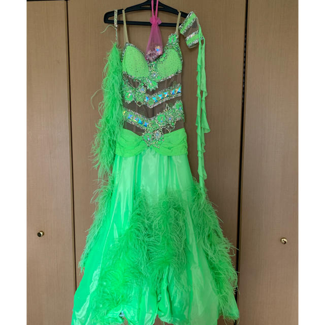 薔薇レース】新品 社交ダンス用裾サテンテープ 黒ロングスカートb234