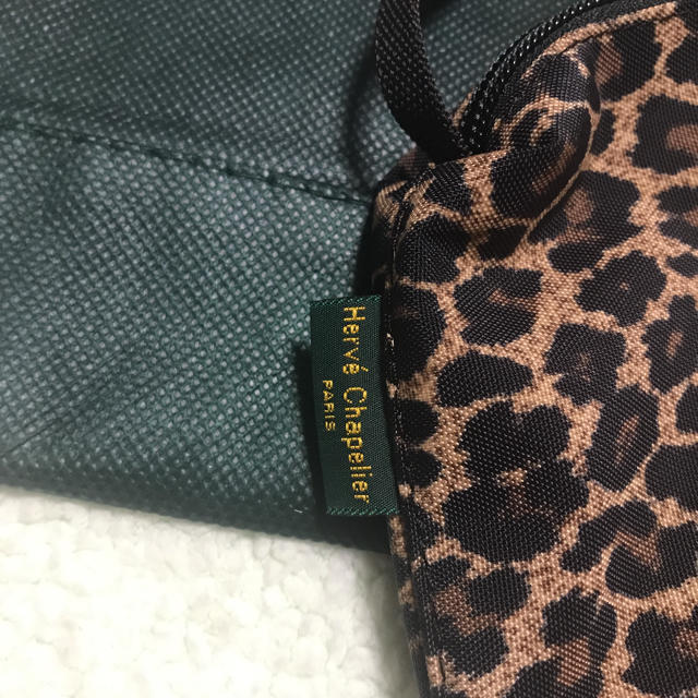 Herve Chapelier - エルベ ビッグポシェット パンサートープ グリーン